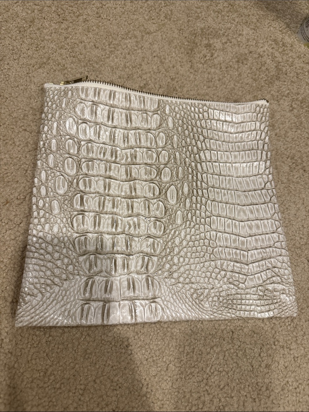 Croc-Embossed Clutch